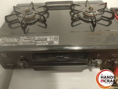 ●【中古】パロマ ガステーブル LPガス IC-S37K-L ブラック スパーク確認済　ガスコンロ