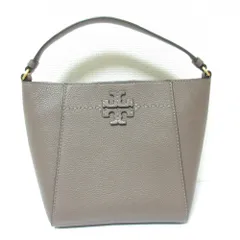 美品 23SS TORY BURCH トリーバーチ mcgraw small bucket bag 2way ハンドバッグ ショルダーバッグ グレー レディース 古着 中古 USED
