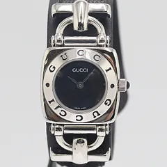 稼働 良品 グッチ 6300L QZ 黒文字盤 レディース腕時計 Yahoo!オークション -「gucci 6300l」の落札相場・落札価格