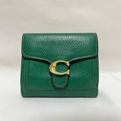 COACH コーチ タビー スモール ウォレット 2つ折り財布 レザー 緑