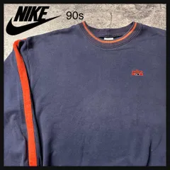 【希少デザイン】ナイキ　スウェット　ワンポイント刺繍　90s 白タグ　オーバー
