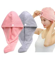 【即日発送】軽量 シャワーキャップ 長い髪専用 強い吸水性 髪タオル お風呂上がり 速乾 ふわもこ 【2枚セット】 ヘアターバン ドライキャップ ヘアキャップ ヘアドライタオル バス用品（ライトグレー+頬紅赤）