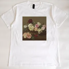 薔薇 静物画 ファンタン＝ラトゥール 半袖 Tシャツ ホワイト GILDAN(ギルダン) 5.3オンス 男女兼用【RAF】Henri Fantin Latour S/S TEE 631811