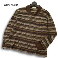 美品 GIVENCHY ジバンシィ 総柄 刺繍ロゴ ポロシャツ ブラウンベージュ 美品 GIVENCHY ジバンシィ 総柄 刺繍ロゴ ポロシャツ ブラウン
