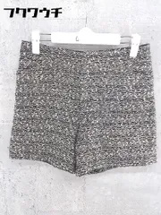 ◇ UNITED ARROWS ユナイテッドアローズ ツイード ショート パンツ サイズ38 ブラック アイボリー系 レディース 【中古】 【1002800718832】