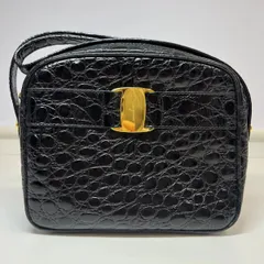 SalvatoreFerragamo サルヴァトーレフェラガモ  ヴァラ クロコ型押し ショルダーバッグ