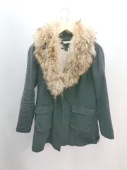 ◇ shuca GLOBAL WORK ボアライナー ファー ジップアップ 大人 長袖 コート ジャケット サイズM ブラック レディース E  【1304210023019】