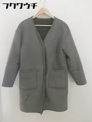 ■ Sonny Label URBAN RESEARCH リバーシブル ボア 長袖 ノーカラー コート サイズF グレー ブラウン レディース  【中古】 【1112230005294】