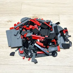 LEGO レゴ ブラック レッド グレー系 中古 パーツ プレート ラウンド スロープ ブロック 大量 ばら売り 部品取り LY-231023-06