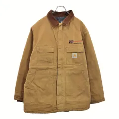 90年代 USA製 Carhartt カーハート トラディショナルコート ダック ワークジャケット ライトブラウン(メンズ 46)中古 古着 V0060