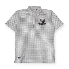 FILA GOLF フィラ ゴルフ ドット柄 BD ボタンダウン 半袖 ポロシャツ M/メンズ
