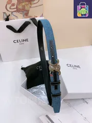 【今日特価】Celine セリーヌ 24 中号 デニムベルト