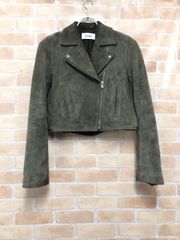【中古】 SNIDEL スナイデル スエードライダースジャケット SWFJ181182 カーキ 1 111427205
