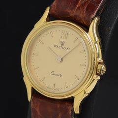 良品 Waltham QZ 42340.26 アナログ ゴールド メンズ 腕時計 - メルカリ