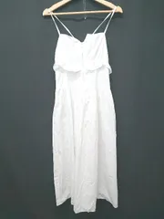 ◇ ⊂ FREE'S MART フリーズマート コットン100% キャミソール ロング ワンピース サイズＭ ホワイト レディース E  【1506180010703】