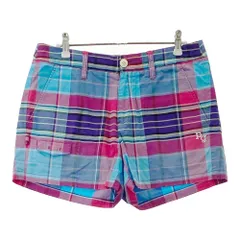 サイズ：1 PEARLY GATES パーリーゲイツ  ストレッチ ショートパンツ チェック柄 ブルー系 [240101485930] ゴルフウェア レディース ストスト
