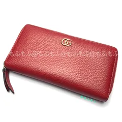 GUCCI GGマーモント ジップアラウンドウォレット ラウンドファスナー長財布