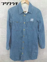 ◇ Lee リー 長袖 膝丈 デニム シャツ ワンピース サイズM インディゴ レディース 【中古】 【1002802334825】のサムネイル