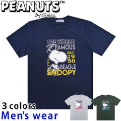 スヌーピー 半袖 Tシャツ メンズ PEANUTS 犬 プリント グッズ S1152-228B