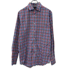BANANA REPUBLIC 長袖 チェックシャツ Sレッド マルチカラー バナナリパブリック ボタン 胸ポケット カジュアルシャツ 春物 a710-6284のサムネイル