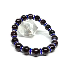 ガーネット パワーストーン ブレスレット 8mm 1月誕生石 （ダークブルー）メンズ・レディース　男性・女性　数珠ブレス　開運  [5]