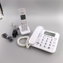【美品】コードレス 電話機 パナソニック VE-GD27DL-W 子機1台付き ホワイト 優良 防犯 推奨品