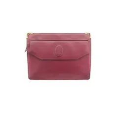 【最大30％OFF】カルティエ CARTIER クラッチバッグ マストライン ボルドー ゴールド レディース 中古
