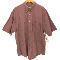 エディーバウアー Eddie Bauer 90-00S 白タグ ギンガムチェック ボタンダウン S/S シャツ メンズ import：L 