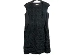 ★美品 Rose Tiara ローズティアラ ワンピース ノースリーブ ドレス サイズ42 千鳥柄 ブラック 中古品