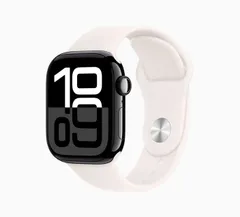 「新品」Apple Watch Series 10 42mm ジェットブラックアルミニウムケース GPS+Cellularモデル MX0G3J/A-MXLN3FE/A(Size:S/M)