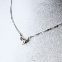【研磨済】4℃ パール ネックレス シルバー925 チェーン43cm ヨンドシー