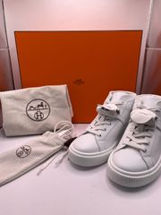 エルメス HERMES スニーカー デイドリーム ホワイト シルバー金具 24.0ｃｍ ケリーバックル
