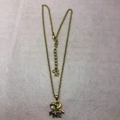 ニナリッチ ネックレス ゴールド チェーン ロゴ リボン FM601