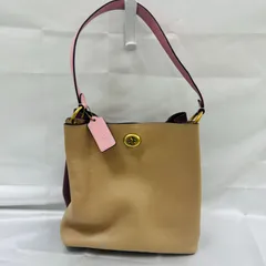 A【COACH】コーチ ハンドバッグ ツートンカラー レザーバッグ