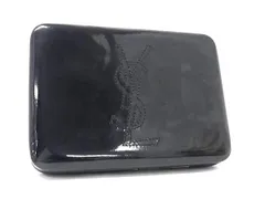 YVESSAINTLAURENT イヴサンローラン パテントレザー ポーチ マルチケース 小物入れ クラッチバッグ レディース ブラック系 DK6420
