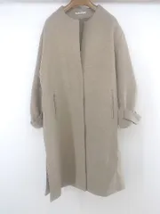 ■ classicalelf クラシカルエルフ ノーカラー 長袖 コート サイズL ベージュ系 レディース E  【1303240008034】