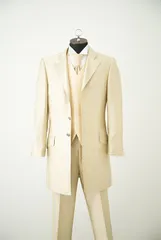 【 美品 NOVENDAタキシード 3P スーツ　ベージュ　size A-L】