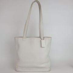 【COACH】コーチ トートバッグ ホワイト 9305 オールレザー レディース【中古】4-3 41192