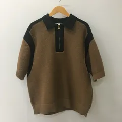 【中古品】 CULLNI クルニ BI COLOR MESH KNIT ZIP UP POLO SHIRT 25-SS-046 バイカラー メッシュ ニット ジップアップ ポロシャツ トップス 半袖 【140-250612-KS-01-tei】