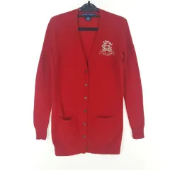 レディース S POLO RALPH LAUREN(ポロラルフローレン) アンゴラブレンド ロング カーディガン Y52 ー 070 /レディブルー