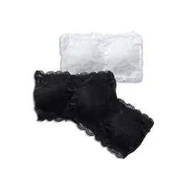 人気商品　下着 ノンワイヤー レディース ブラジャー ナイトブラ 白 黒 タンクトップ インナー オフショルダー 花柄総レース シンプル チラ見え防止 紐なしブラ カップ付きキャミソール ブラトップ 部屋着 チューブトップ JIMA] [LOVHU