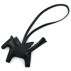 エルメス ロデオ ペガサス PM チャーム アニューミロ ラムスキン ヴォースイフト レザー Noir ノワール ブラック 黒 W刻印 箱付 HERMES（新品・未使用品）