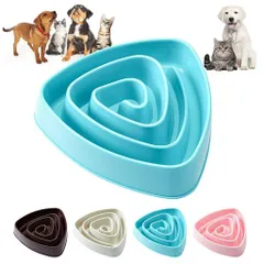 食器犬早食い防止フードボウル猫固定ペットボウル滑り止め付吐き戻し防止スローフィーダーボウル窒息防止洗いやすい水飲みボウル健康管理猫小型犬中型犬大型犬手入れ簡単ペット用食…