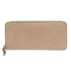 【本物保証】 ルイヴィトン LOUIS VUITTON モノグラム アンプラント ポルトフォイユ クレマンス M60173 ラウンドファスナー長財布 デュンヌ