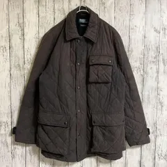 ラルフローレン イタリア製 キルティングジャケット L相当 フェード黒 5071