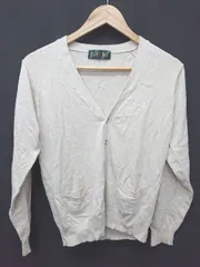 ◇ Θ EASTBOY イーストボーイ ニット 長袖 Vネック カーディガン サイズ9 ライトベージュ系 レディース E  【1507100002396】