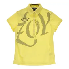 サイズ：38 ZOY ゾーイ  半袖ポロシャツ 総柄 イエロー系 [240101458559] ゴルフウェア レディース ストスト 美品】ZOY ゾーイ 半袖ポロシャツ 総柄 イエロー系 38 ゴルフ