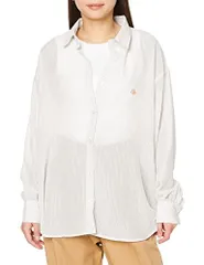 0_ベージュ系 [レイカズン] 433119788,刺繍入りシアーストライプシャツ レディース 433119788 ベージュ系