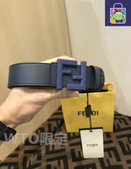 【今日特価】Fendi SIGNATURE 38MM ダブルカラーリベットベルト-1