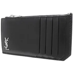 SAINT LAURENT PARIS(サンローランパリ) ジップカードケース タイニーカサンドラ フラグメント 小銭入れ コインケース カードケース付き レザー ブラック黒 6298991JB0E1000 40802082807【中古】【アラモード】